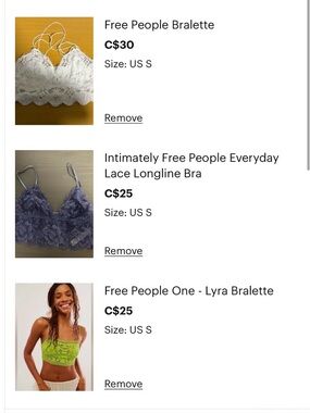 Free People Lace Bralette Bundle